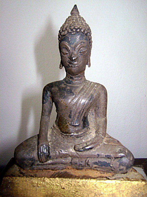 Rare Silver-Alloy Ayuthaya Buddha 17/18th Cent. Thai