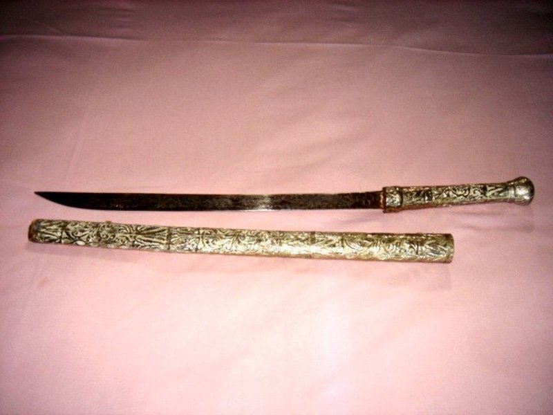 Burmese Sword with Scabbard, 19th Century