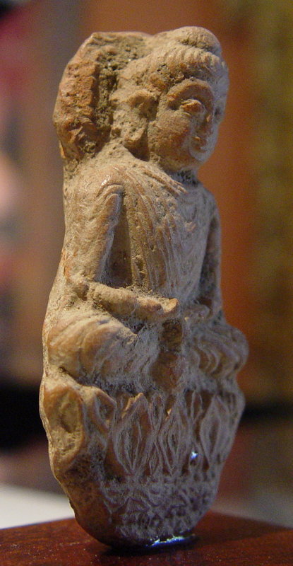 Kushan Terracota Votive Buddha, 2-4th Cent. AD.