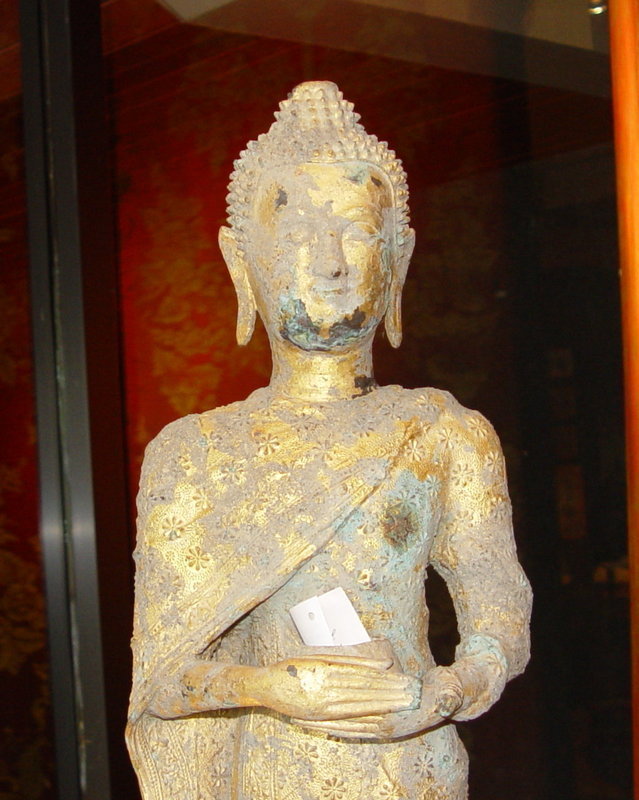 Exceptional Standing Rattanakosin Bronze Thai Buddha