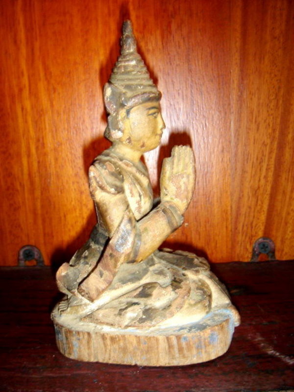 Praying Angel Woodcarving, Siam, 19th Century