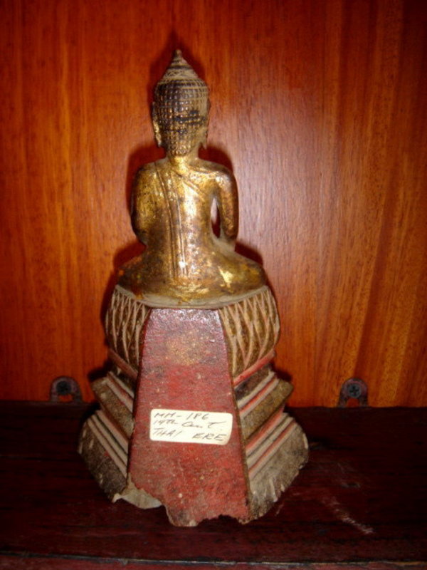 Lanna Thai Hand Carved Wooden Buddha, 19th Century