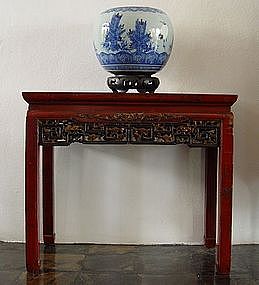 Cinnabar Lacquer Fujian Console/Table, 19th Century
