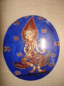 Framed Miniature Thai Paintings on Mother-of-Pearl