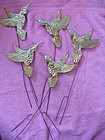 Vintage Brass Hummingbirds