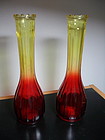 Amberina Glass Vases
