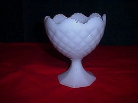 Napco milkglass floral bowl
