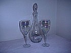 Irridescent Wine Decanter and Glasses