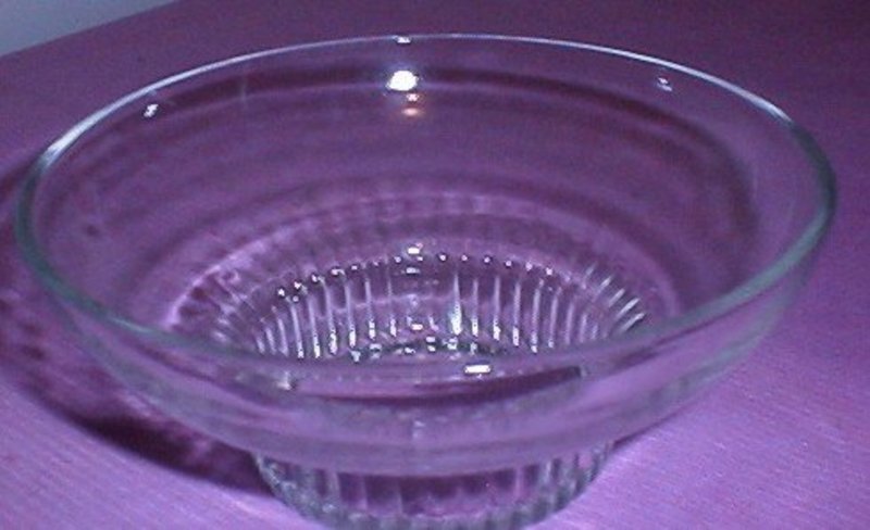 Clear Glass Floral Bowl