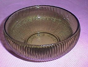 E. O. Brody Green Glass Floral Bowl