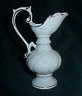 White Ceramic Ewer outlined in gold