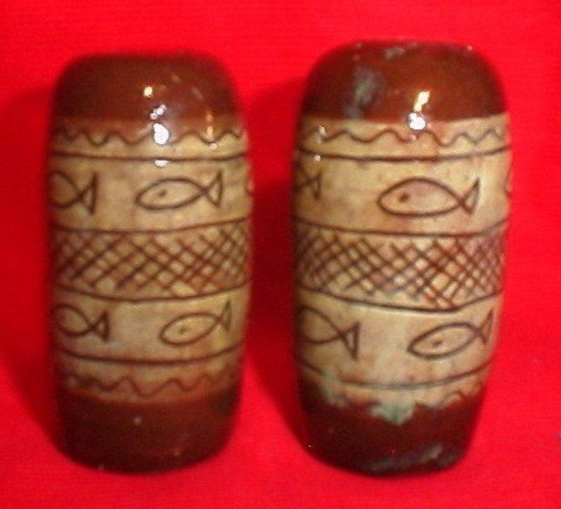 Red Clay Ceramic Salt and Pepper Shakers