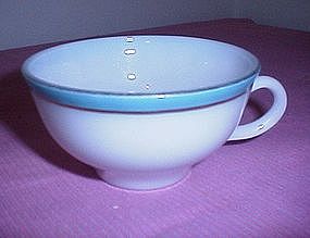 Pyrex Turquoise w/gold band coffee cup