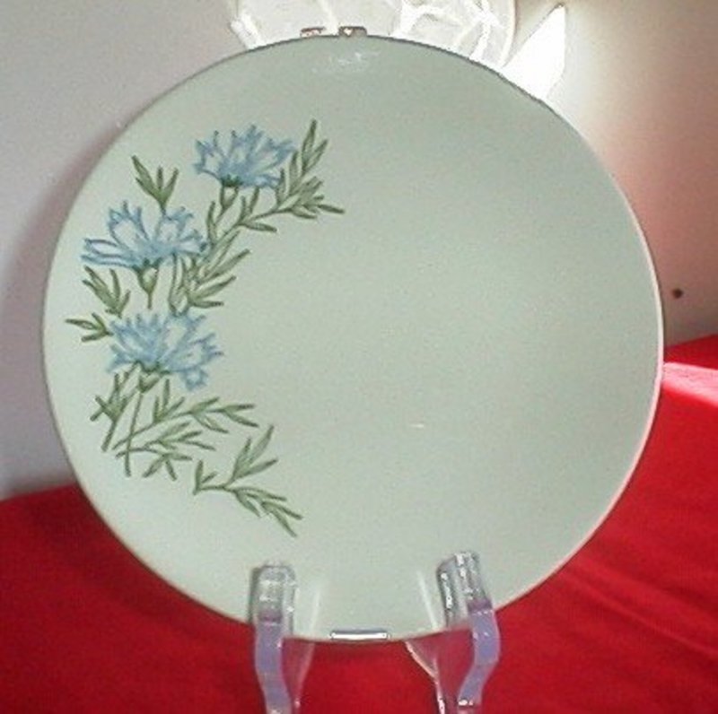 Blue Floral B&amp;B Plate