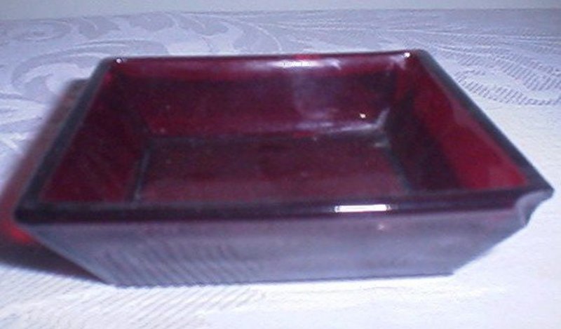 Ruby Glass Dish