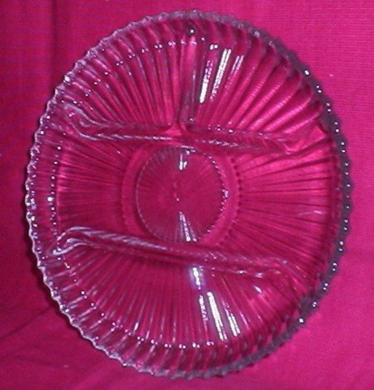 Indiana Glass Crystal Happenings 10&quot; Relish Tray