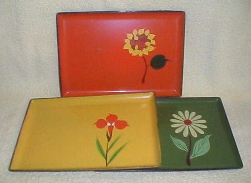 1960's Art Deco Snack Trays