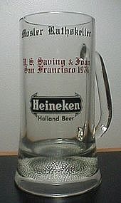 Moser Rathskeller Heineken Beer Mug