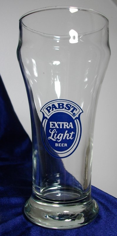 Pabst Extra Light Beer Glass