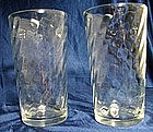 Vintage Spiral Pattern Glass Tumblers