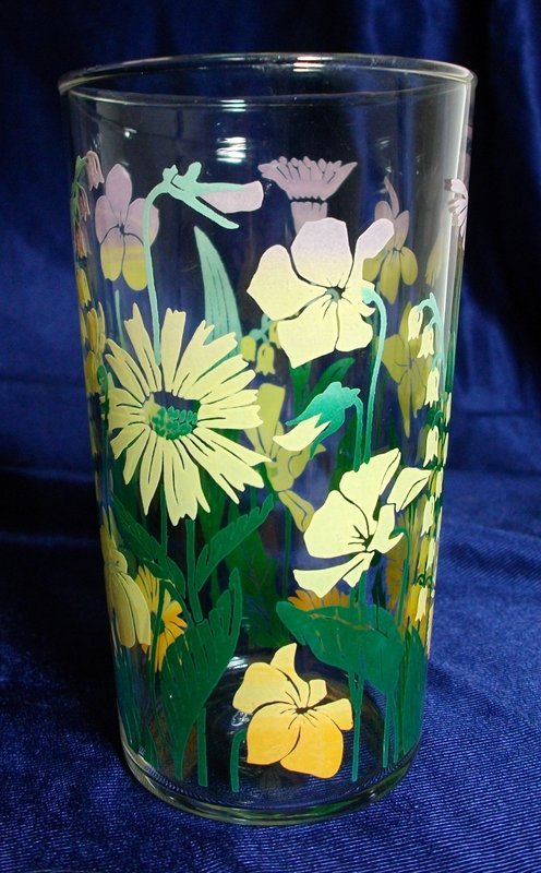 Libbey Floral Glass Tumbler