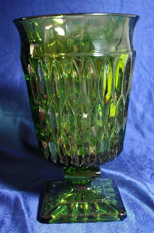 Indiana Mt. Vernon Green Water Goblet