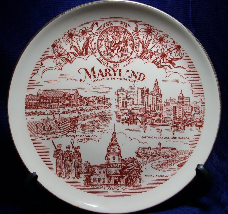 State of Maryland Collectors Plate