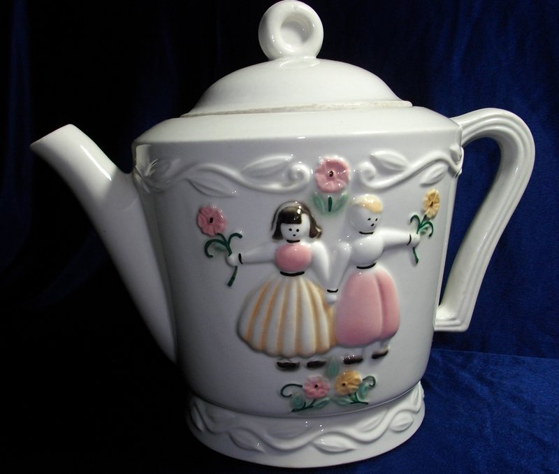Porcelier Dutch Boy and Girl Teapot