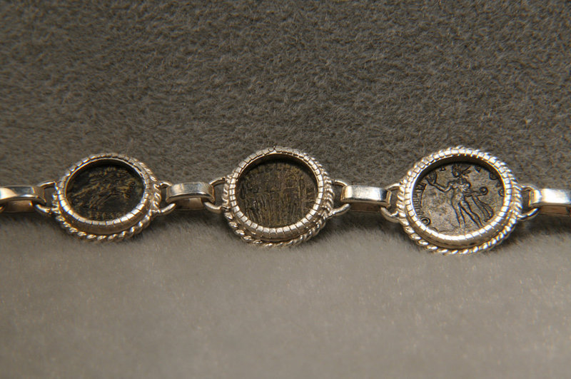 Ancient Roman Bronze Coins Of Constantine/ Bracelet