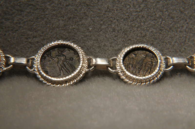 Ancient Roman Bronze Coins Of Constantine/ Bracelet