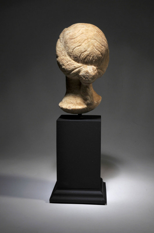 Ancient Roman marble head of a female, 1st-2nd Cent.