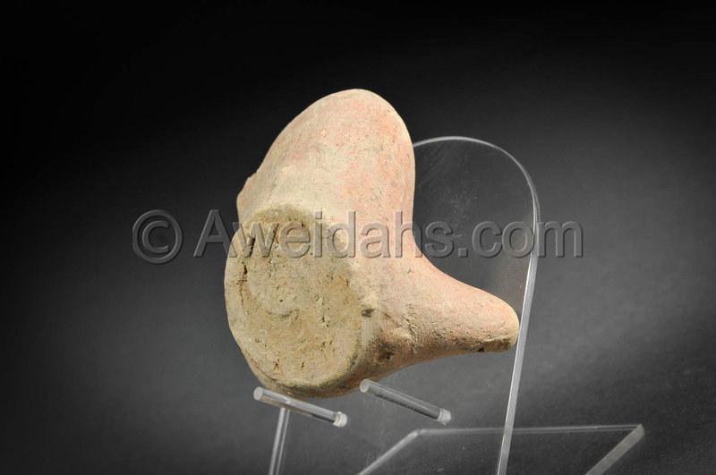 Crusader red slip pottery oil lamp,10th-11th Cent