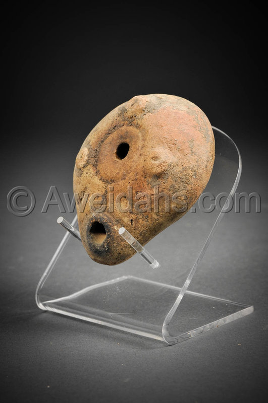 Ancient Greek-Hellenistic set (Oil lamp and oil filler)