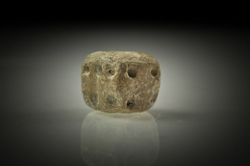 Roman steatite gaming die, 100 AD