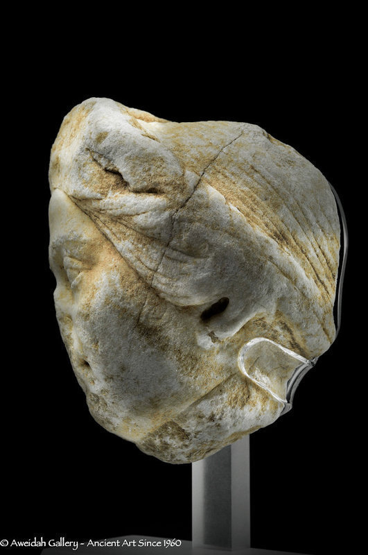 Ancient Roman marble head fragment 100 – 300 AD