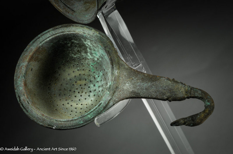 Ancient Greek bronze wine drinking set, 400 BC