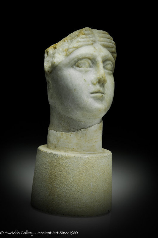 Ancient Roman marble head of a woman 100 – 300 AD