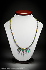 Egyptian Hyksos Faience Beads Necklace,1500 BC