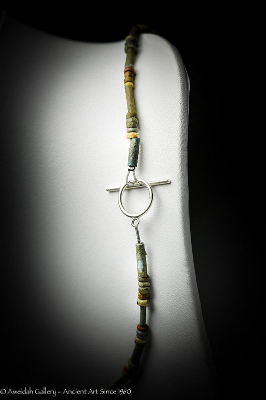 Egyptian Hyksos Faience Beads Necklace,1500 BC