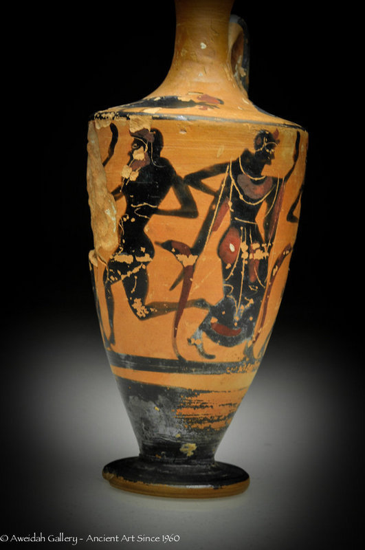 Ancient Greek Painted Pottery Lekythos, 500 BC