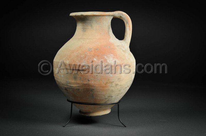 Greek-Hellenistic pottery wine pitcher, 300 BC