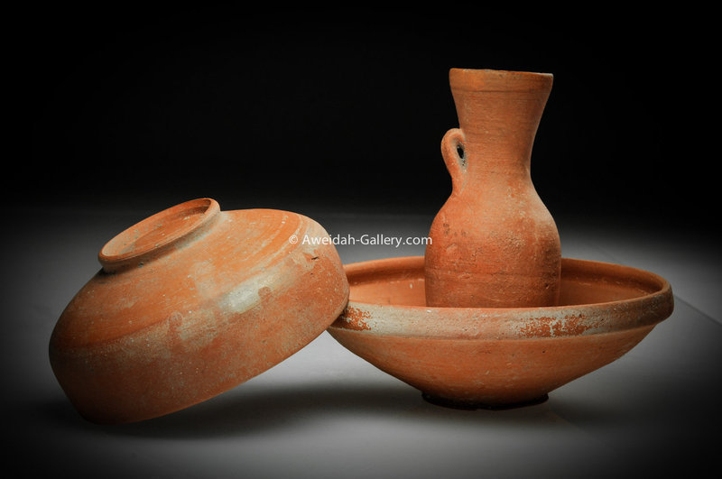 RARE-Nabatean reddish pottery wine vessels,100 BC-100AD