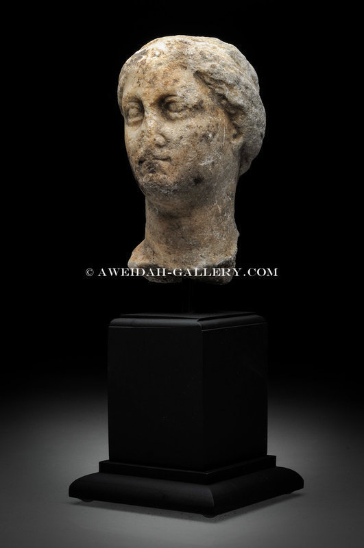 Ancient Roman marble head of Aphrodite, 1st-2nd Cent.