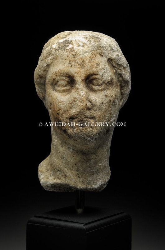 Ancient Roman marble head of Aphrodite, 1st-2nd Cent.