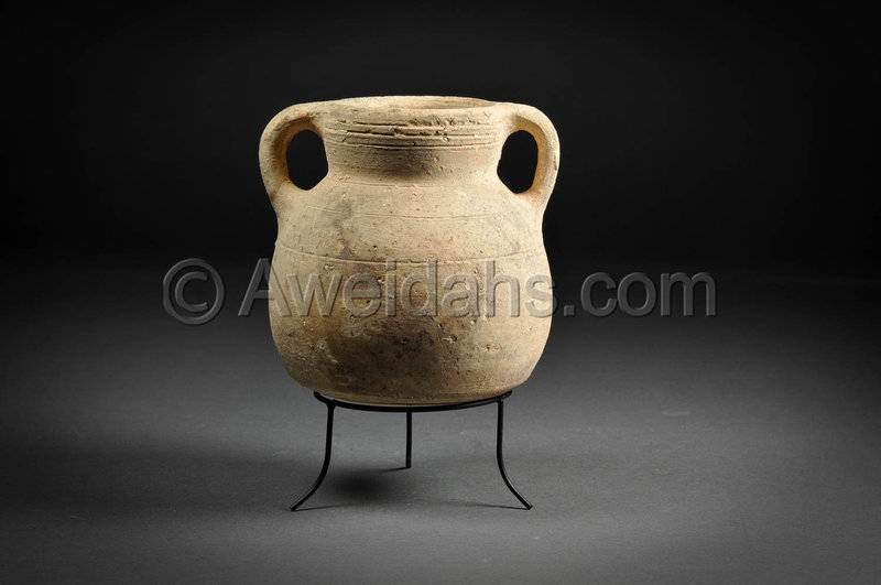 Ancient Biblical Iron Age pottery jar, 1000 BC