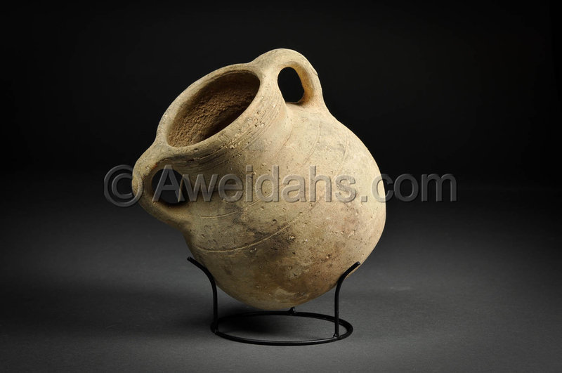 Ancient Biblical Iron Age pottery jar, 1000 BC