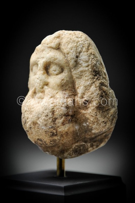 Roman marble head of Zeus Serapis, 100 AD