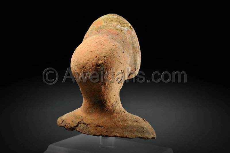 Greek terracotta female bust, 300 - 100 BC