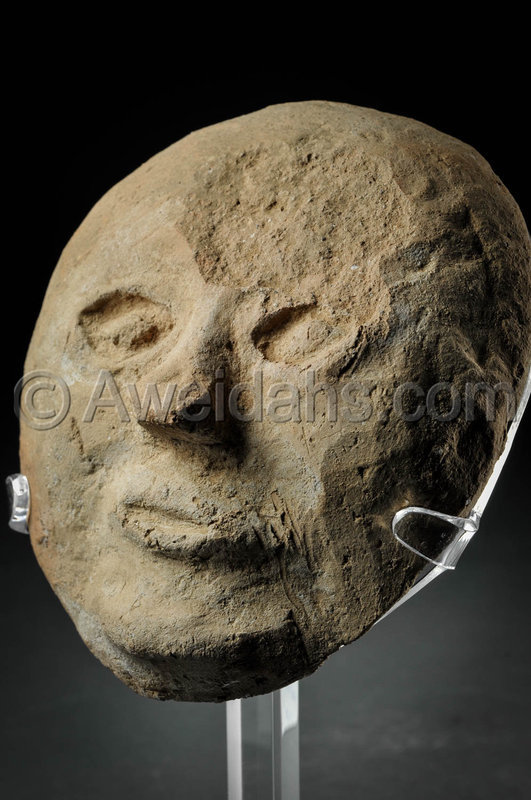 Roman pottery mask, 100 - 300 AD