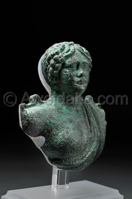 Roman bronze bust of Dionysus, 2nd Century A.D